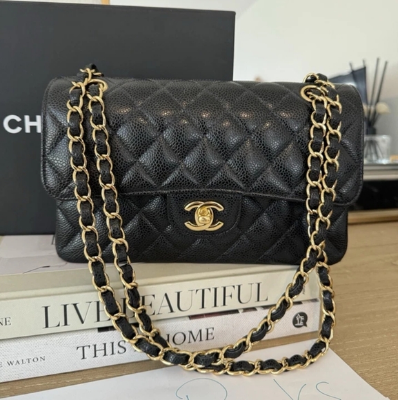 🔥👜RARE👜🔥Chanel Classic Double Flap Chain Shoulder Bag - Picture 1 of 6